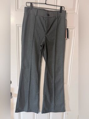Iris Basic Charcoal High-Rise Textured Flare Jeans